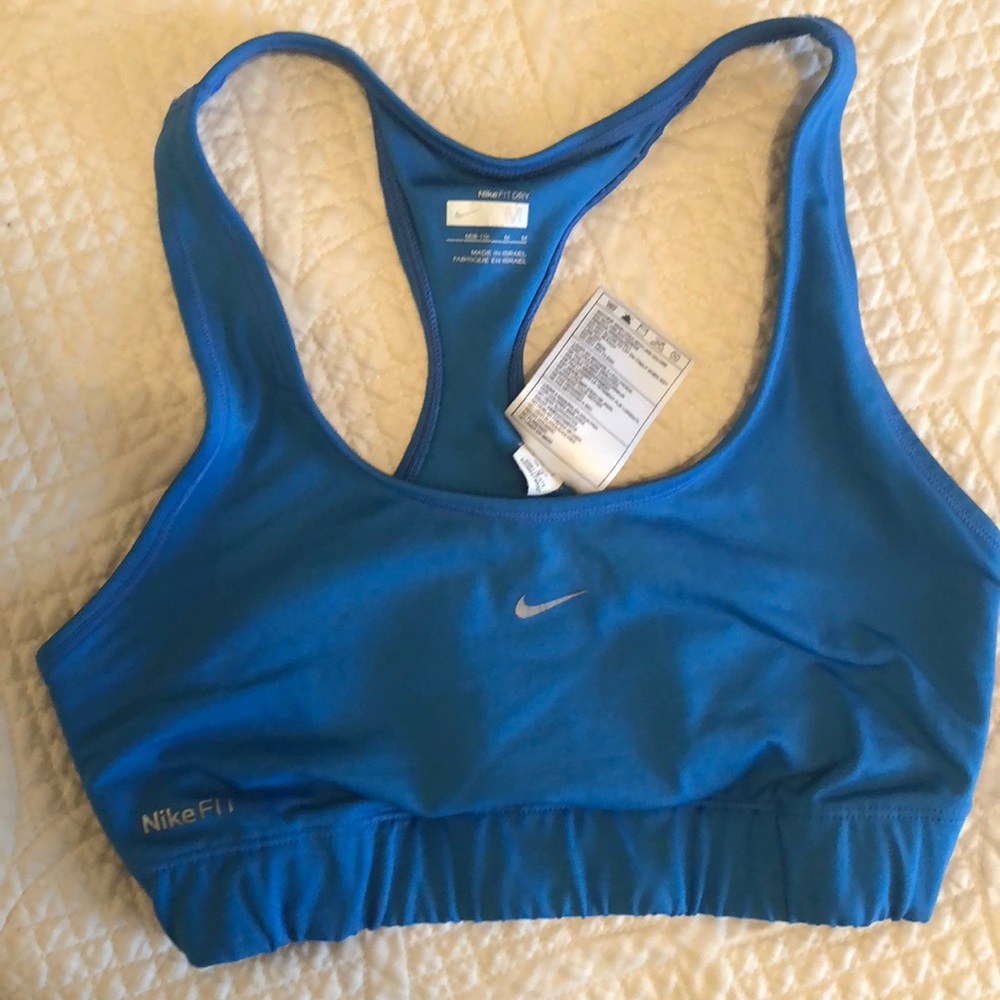 Blue Nike sports bra